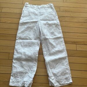 Women White Linen Pants